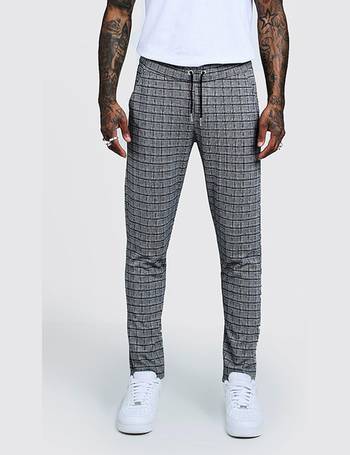 smart checked jogger trouser