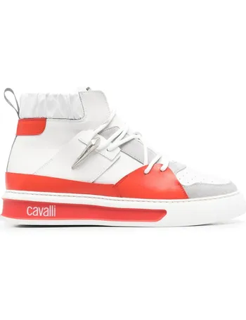 roberto cavalli mens high top sneakers