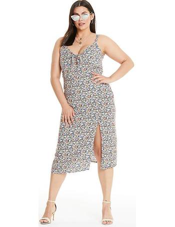 Oasis crushed clearance ditsy midi dress