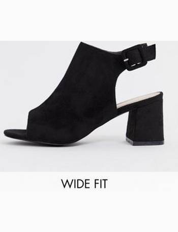 wide fit peep toe shoe boots