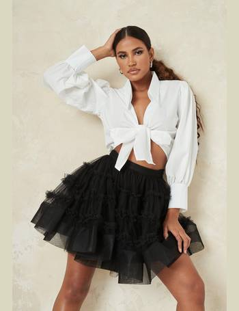 Missguided white outlet skater skirt