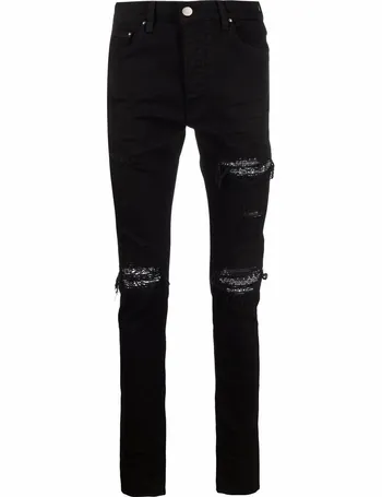 red patch amiri jeans