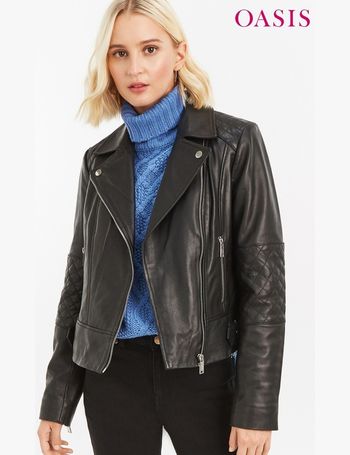 Oasis leather jacket outlet house of fraser