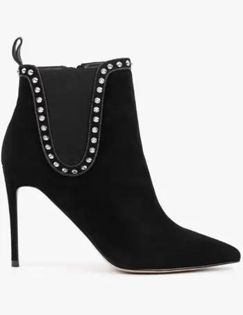 Adril Black Suede Ankle Boots