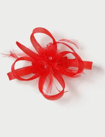 red fascinator debenhams