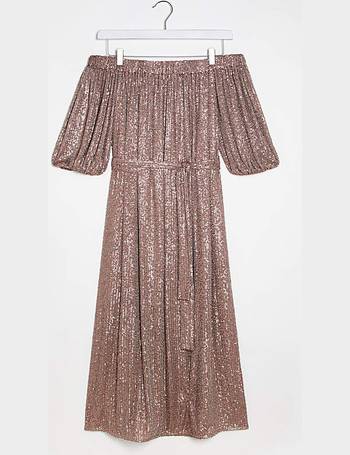 Lovedrobe Two Tone Sequin Shirt Dress