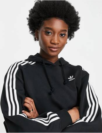 adidas originals lurex tape crop overhead hoodie