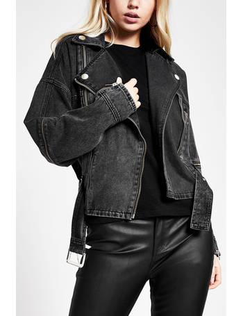 Black denim jacket 2024 womens river island