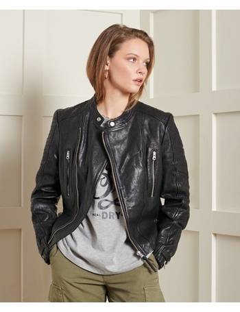 superdry thea leather racer jacket