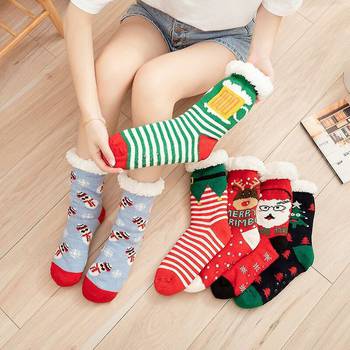 Silly Socks Christmas Warm Slipper Non Slip Elf Boots Office Home Novelty  Party