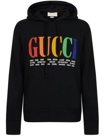 gucci hoodie rainbow logo