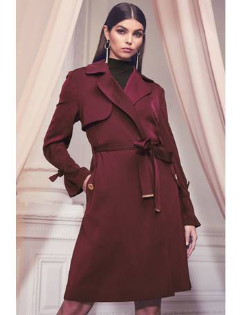 Maroon sales duster coat