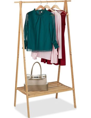 Relaxdays Coat Stand with Shoe Rack, Freestanding, Hallway Storage