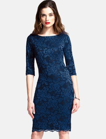 next navy blue lace dress