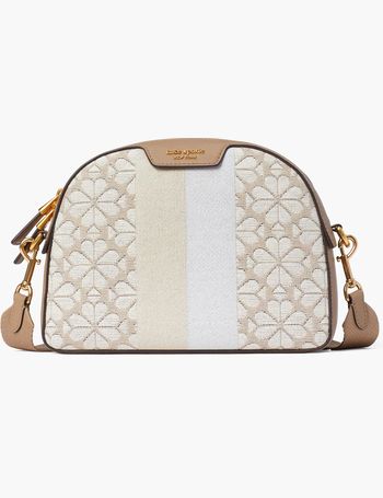 Spade Flower Jacquard Stripe Addy Medium Dome Crossbody