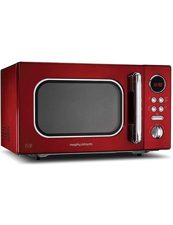 morphy richards red microwave 800w