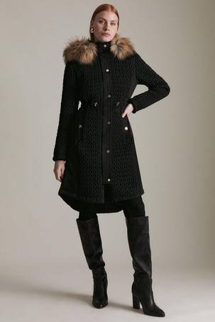 Karen Millen Fur Coats And Jackets | pony, mid length, belted 