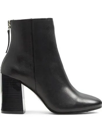 aldo black leather ankle boots