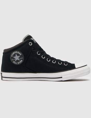 converse black & white ultra lt weight mid trainers