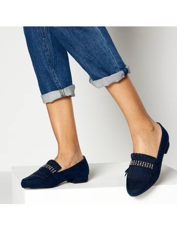 navy wide fit loafers