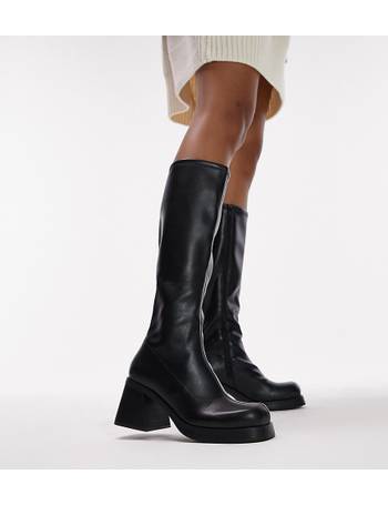 Shop Topshop Women's Black Knee High Boots up to 65% Off | DealDoodle