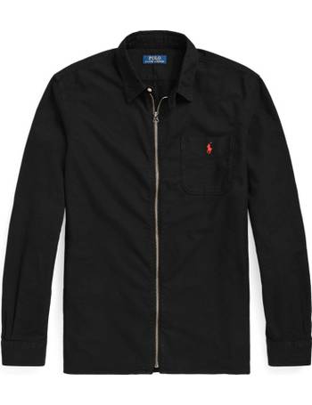 Shop Polo Ralph Lauren Men's Black Overshirts up to 70% Off | DealDoodle