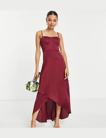 Tfnc burgundy sale bridesmaid dress