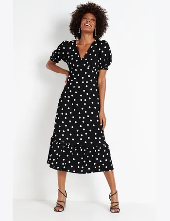 wallis black and white spot dress