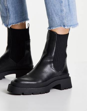 pimkie chunky pull on chelsea boots