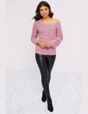 Lipsy chenille shop off shoulder jumper