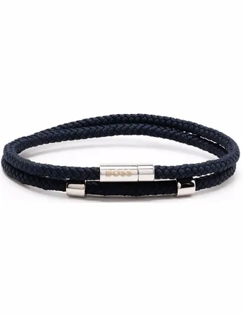 boss bud leather men's bracelet