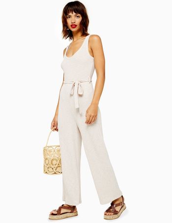 TOPSHOP Petite Belted Jumpsuit