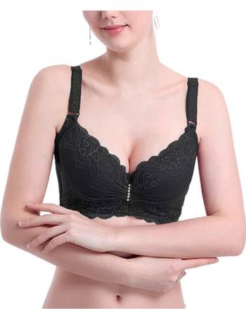 Tidecc Women's Full Coverage Bras Lace Push Up Wire-Free Lingerie