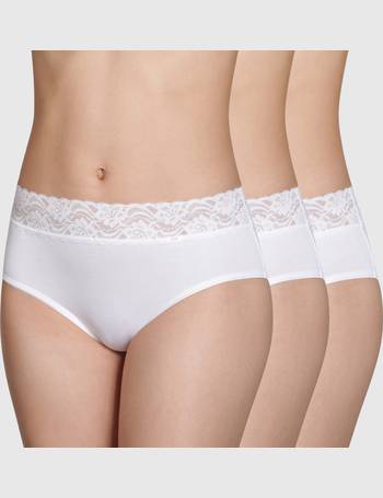 Pack of 3 knickers in cotton with lace trim La Redoute Collections