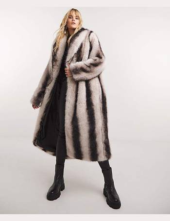 Rust Plush Faux Fur Coat
