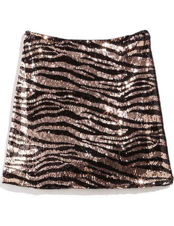 Oasis sequin mini outlet skirt bronze