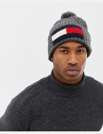 tommy hilfiger bobble hat mens