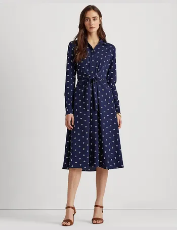 lauren ralph lauren polka dot shirt dress