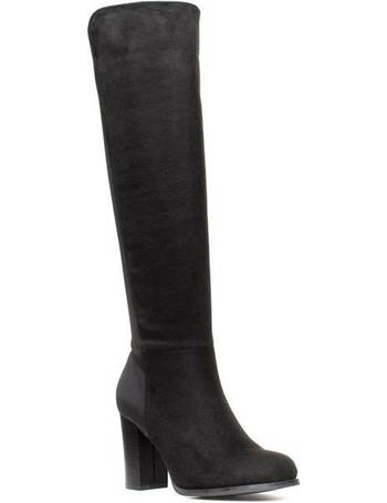 shoe zone black knee high boots