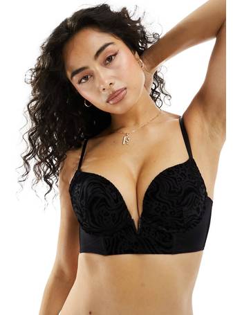 New Look tattoo effect push up bra in dusky pink
