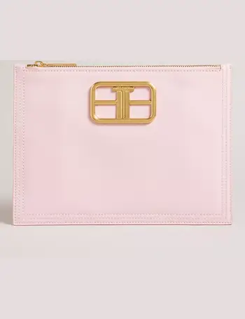 Ted Baker Harliee bow envelope clutch bag in pink