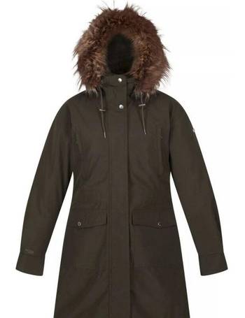 Kimberley walsh sefarina waterproof insulated fur trimmed hooded parka jacket dark burgundy hot sale