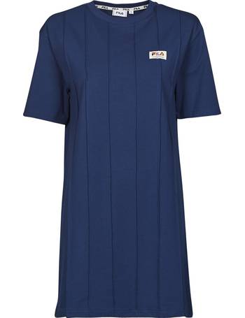Fila Large Chest Logo T-shirt Dress in Blue