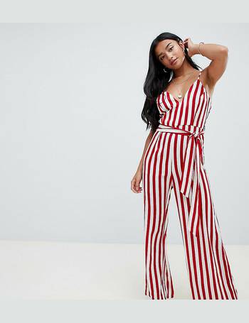 Missguided multiway wide deals leg striped jumpsuit