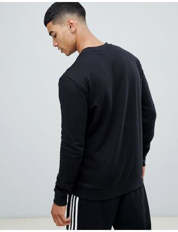 Adidas originals sweatshirt with hot sale embroidered small logo grey