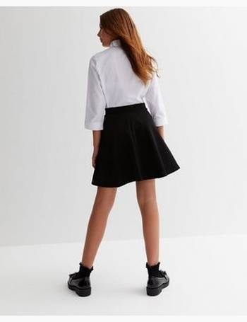 Black skater outlet skirt new look