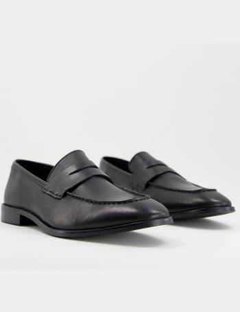 ASOS DESIGN black leather penny loafer