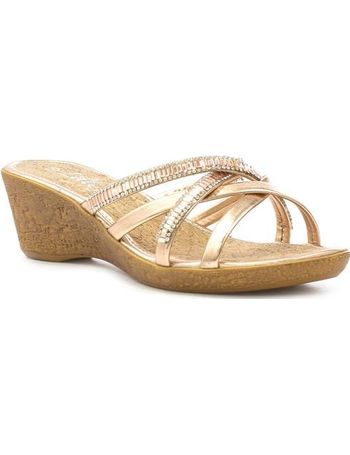 Shoe zone 2024 gold sandals