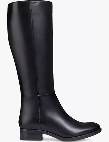 estaño Propuesta Ortodoxo Shop Geox Women's Black Leather Knee High Boots up to 55% Off | DealDoodle