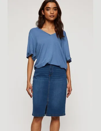 dorothy perkins denim midi skirt